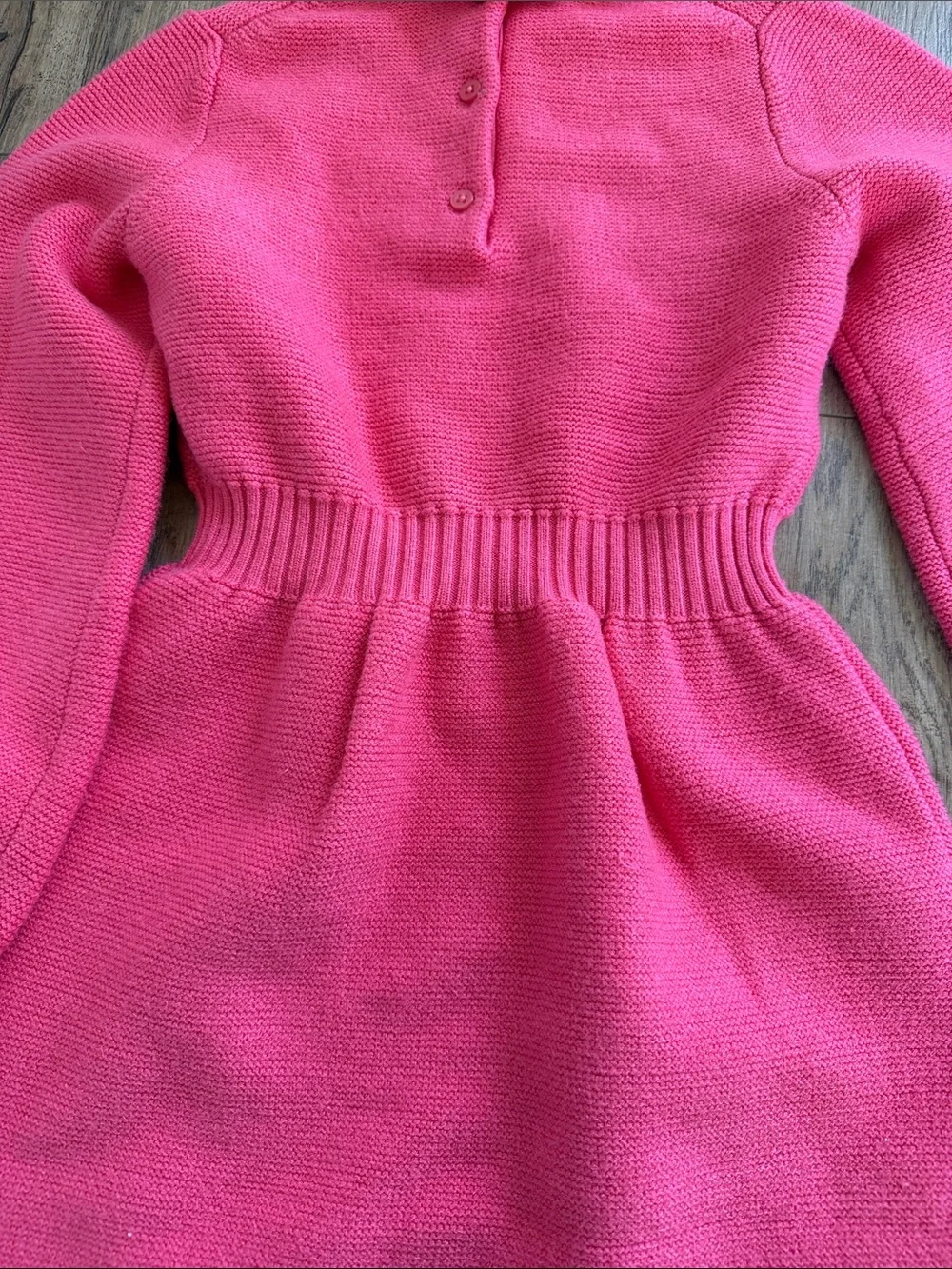 Janie and Jack Hot Pink Ruffle Turtleneck Knit Dress